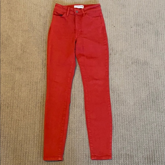 EUC American Apparel Red Jeans Size 25 - Picture 2 of 6